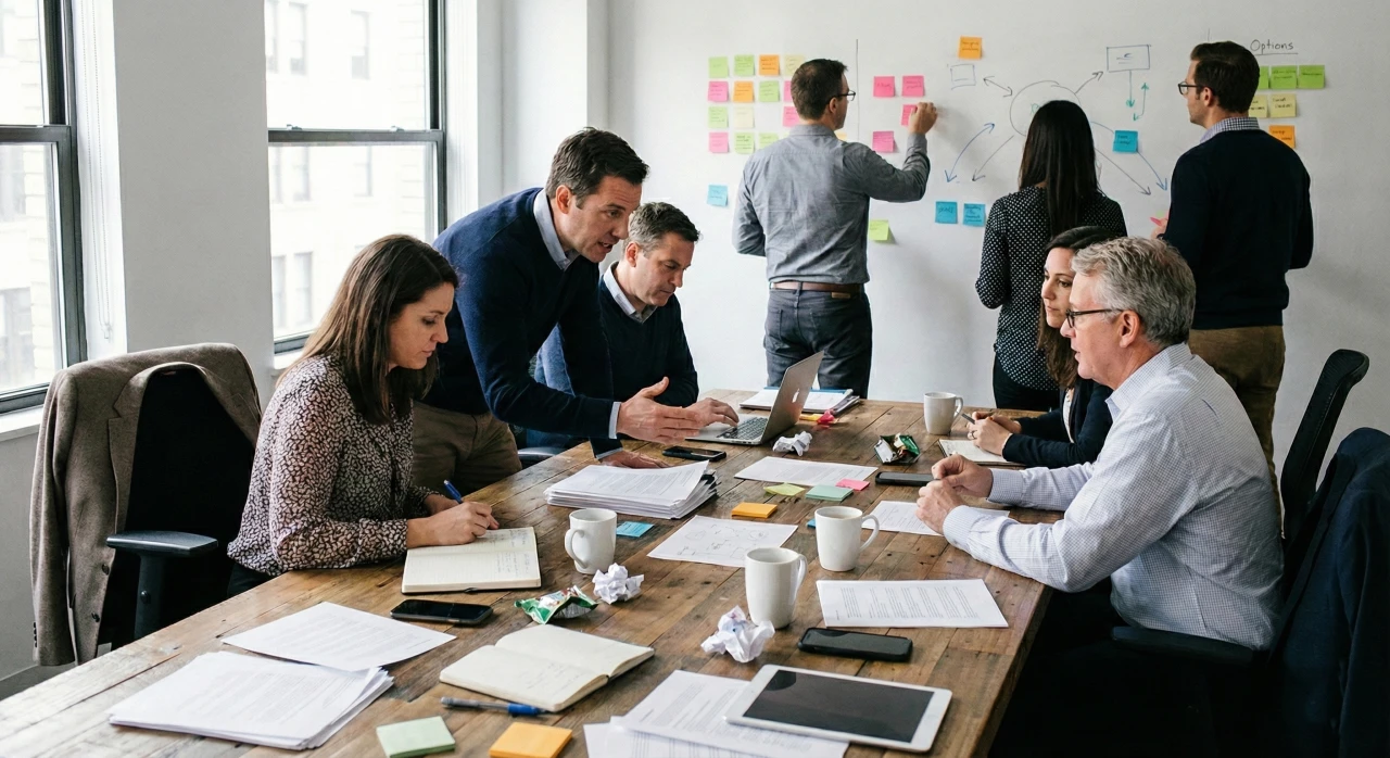 Team collaboration on AI strategy